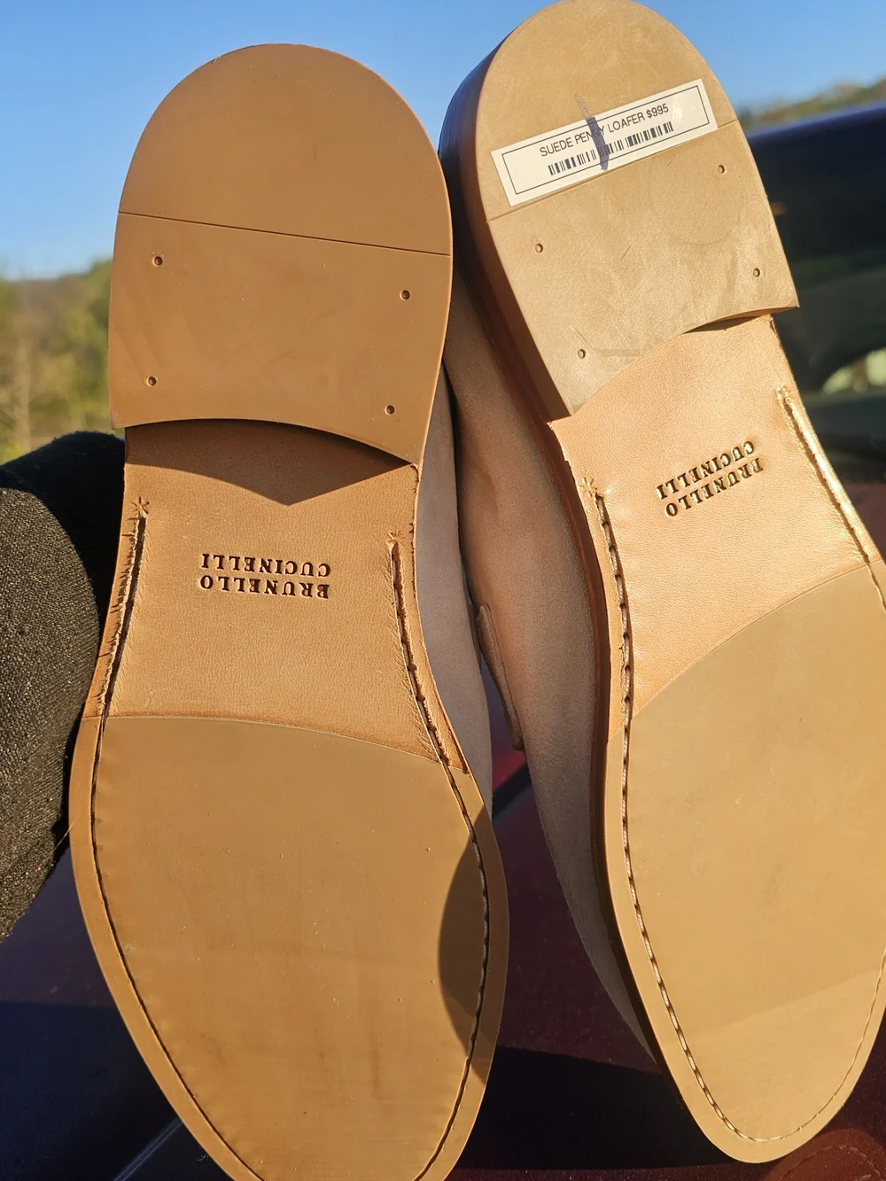 Brunello Cucinelli Suede Loafers Slip On Moccasin Dress Shoe Mens Size 42